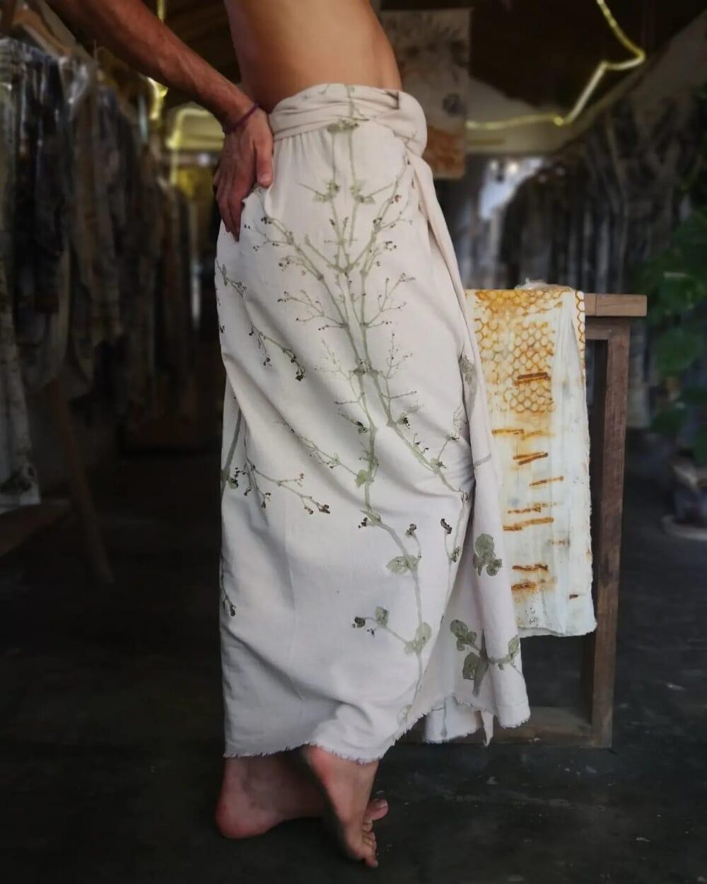 botanical wrap skirt in the boutique