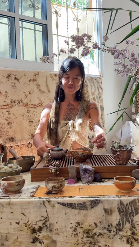 gongfu tea ceremony with handmade ceramics